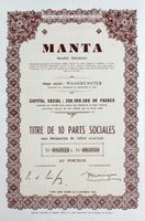 Manta SA, Waasmunster - 1957 (10er)