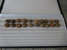 Sammlung alte Tonperlen Spinnwirtel
