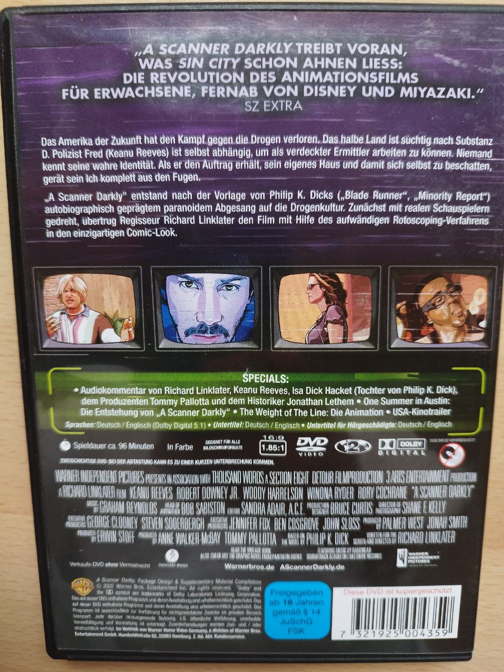 Tutti i DVDs: DVD: A Scanner Darkly - Der dunkle Schirm – Usato da Rhäzüns venduto da Badihuelsa 1