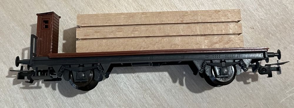 Wagon Plat Liliput OBB – Ép. IV, échelle HO (1/87), Livrée Noire, Occasion