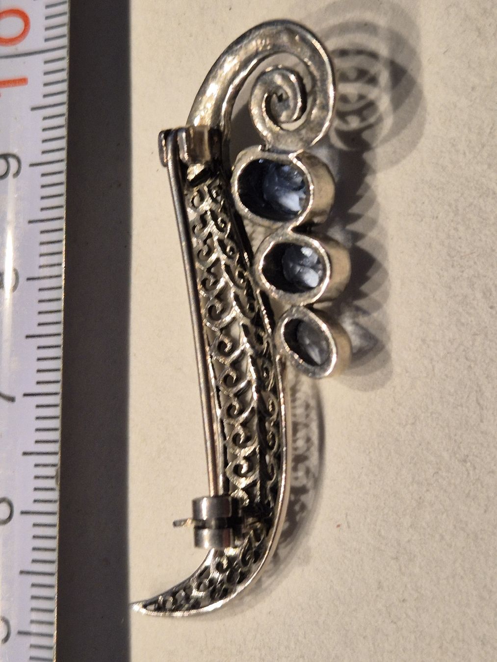 Spille & Fermagli: Silber Brosche Vintage Schmuck Topas Unikat – Usato da Russikon venduto da eunicetungol 4
