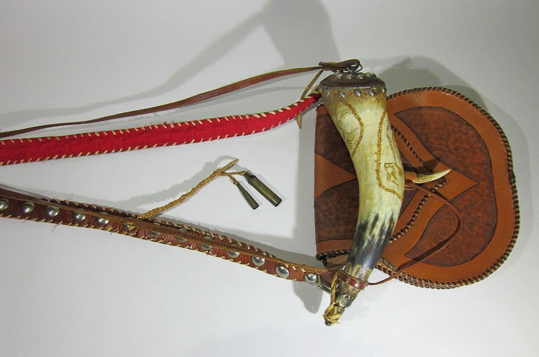 Borse: Jagdtasche mit Pulverhorn – Usato da Bäretswil venduto da robsonantik 6