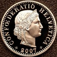20 Rappen 2007 pp / aus Münzsatz / in einer Münzkapsel