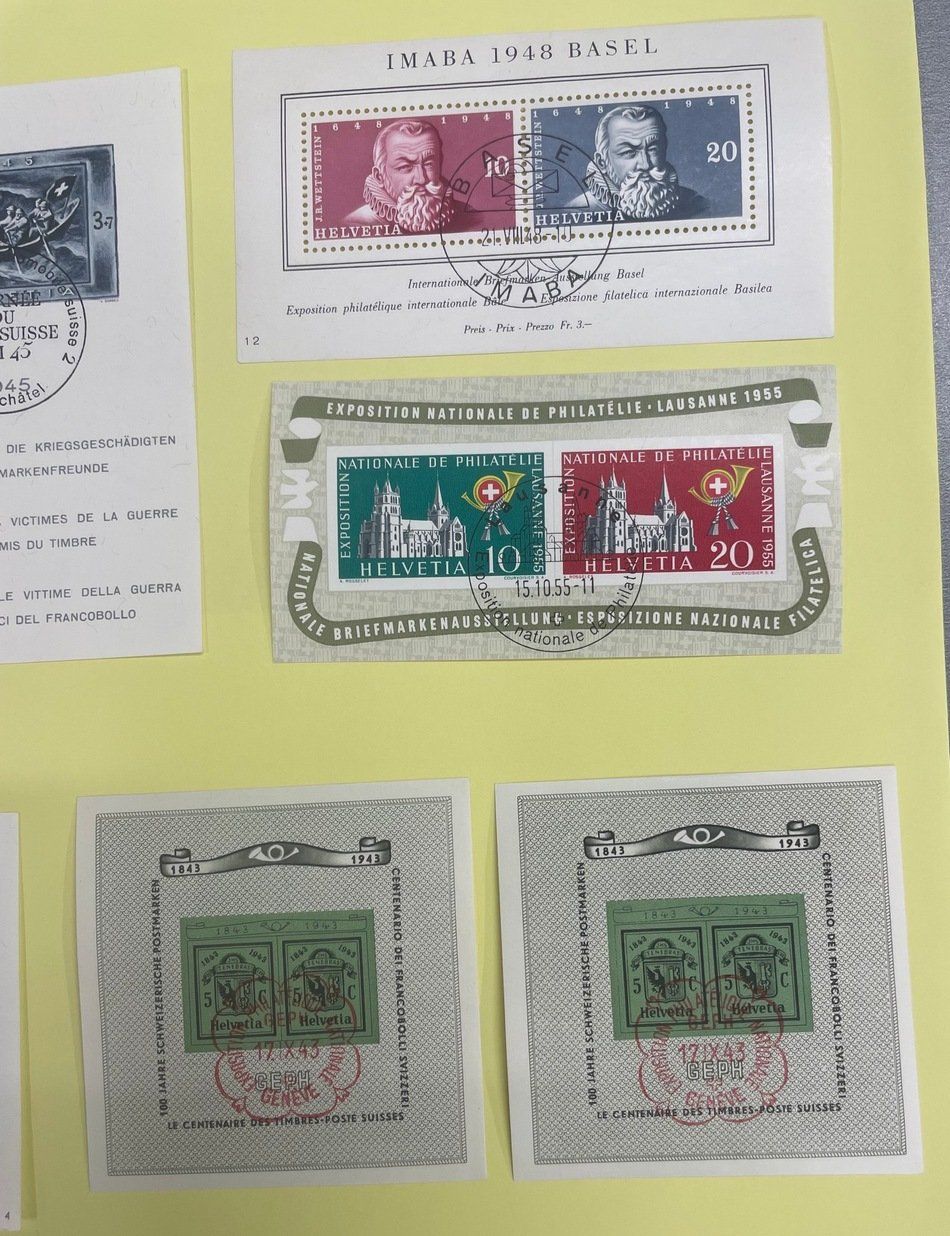 Alle Briefmarken: Lot mit 9 Schweizer Blocks gestempelt – Gebraucht aus Sirnach von Melisangi 7