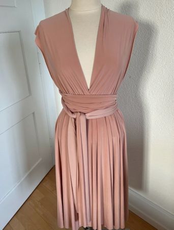 Goddiva London dress dusty pink size S new