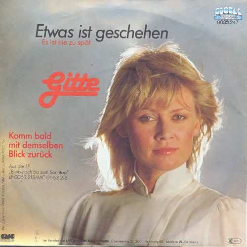 Dischi in vinile: Gitte - Etwas ist geschehen (7") – Usato da Romanshorn venduto da and_2nf7