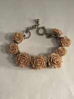 Braccialetto vintage con rose in resina 