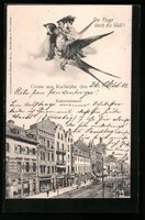 Karlsruhe, Fliegende Menschen über der 