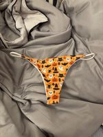 Damen Tanga Halloween Motiv orange Grösse S neuwertig