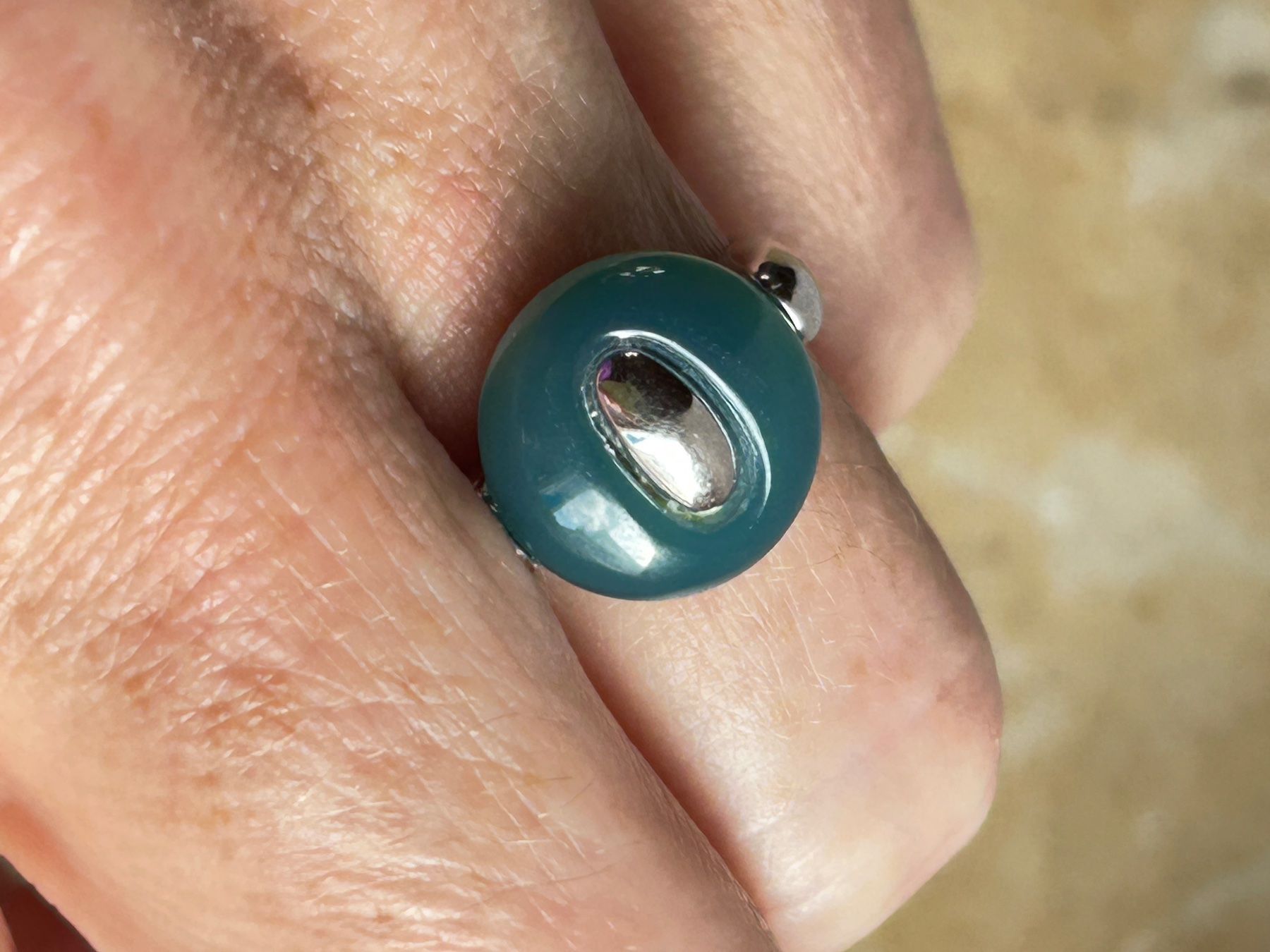 Anelli: Damenring, Silberring BLuE Stone 55 (Grösse variabel) – Usato da Laufen venduto da Bellavitaboom 2