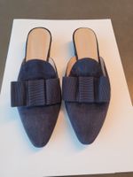 VARESE Leder Mules, dunkelblau, Gr. 37, neu!