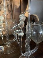 4 erotische Liqueur Gläser 50er Jahre mundgeblasen