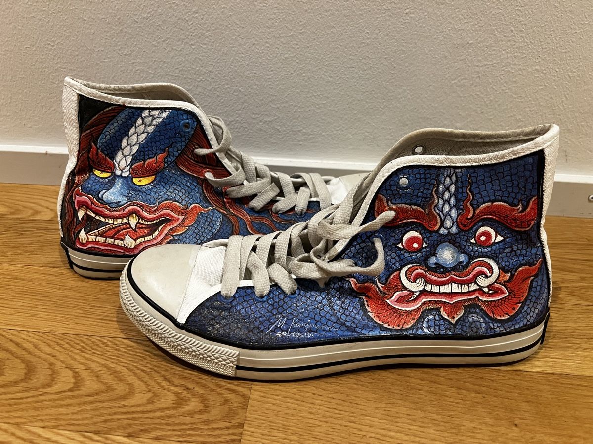 Scarpe da uomo: Handbemalte Sneakers im Converse Stil – Nuovo e nell'imballaggio originale da Zürich venduto da JJMM 6