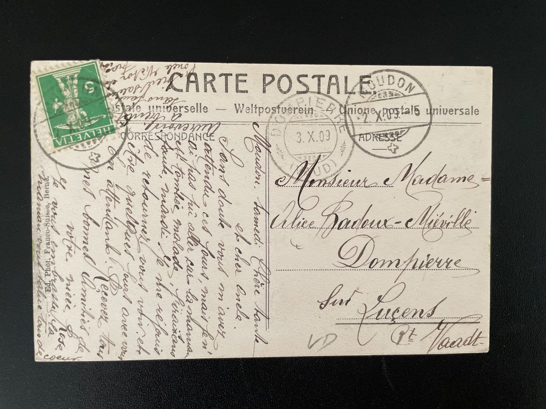 Cartes postales: AK VD Moudon, vue générale – D'occasion à Thal par Danny82 1