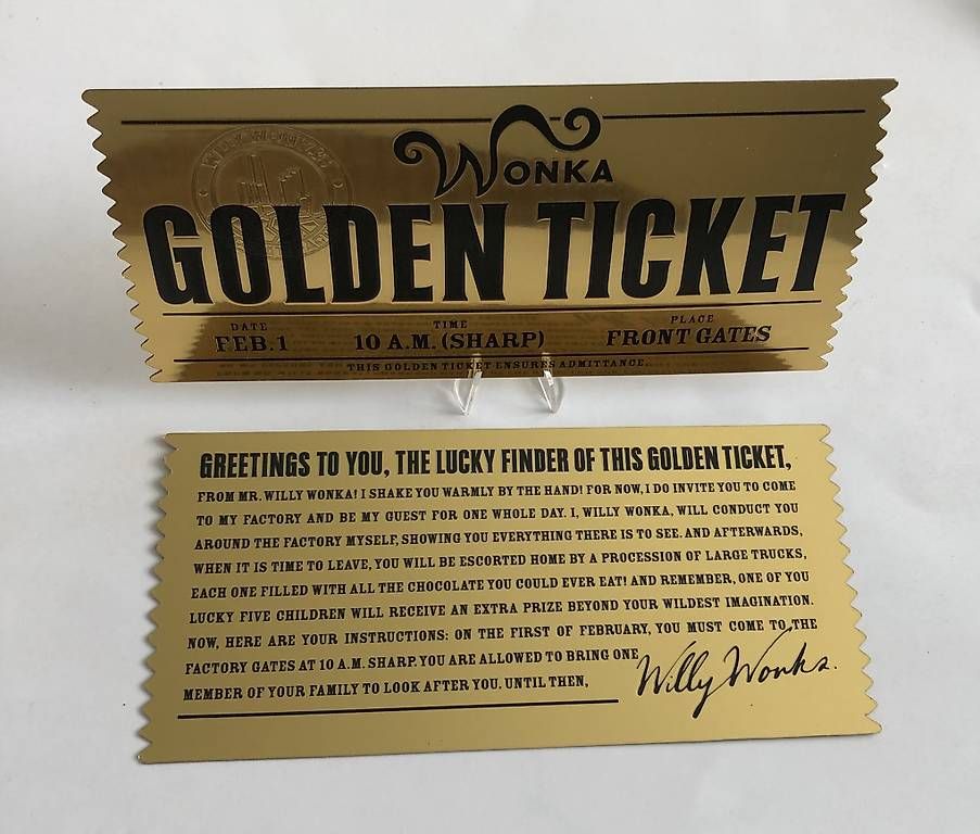 Cibi & Specialità: Willy Wonka GOLDEN TICKET – Usato da Altstätten SG venduto da ChangeMaker 1