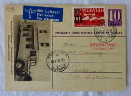AK ZÜRICH, Automobil Postbüro Saurer mit Luftpost