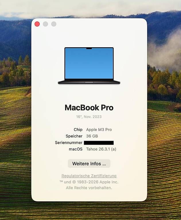 Apple Notebook: Macbook Pro M3 Pro / 36GB RAM / 512GB SSD – Usato da Zürich venduto da Shakib-Abou 1