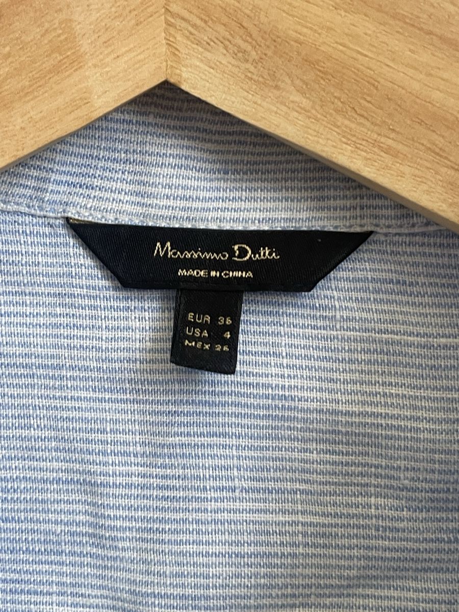 Massimo Dutti Chemisiers: Chemise Massimo Dutti bleu rayée taille 36 lin – D'occasion à Fribourg par Mymikrakra01 1