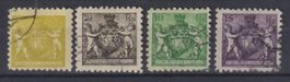 Liechtenstein 1921: 4 Werte Wappenmuster 9 1/2 - Kat. 185.--