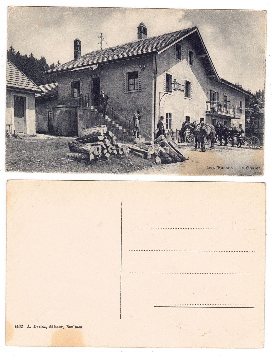 Cartoline postali: Les Rasses, le Chalet – Usato da La Tour-de-Peilz venduto da amjust