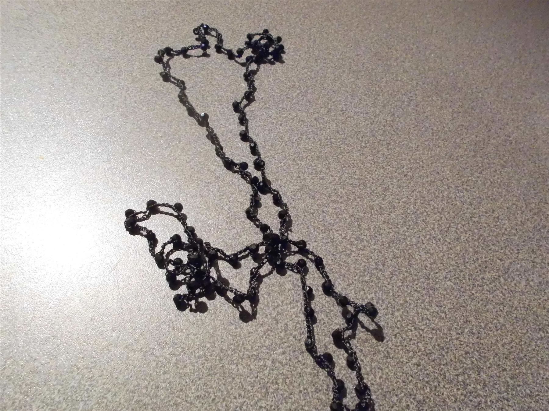 Catenine: Kette schwarz, schwarze Steinchen – Usato da Zürich venduto da abraxas1291