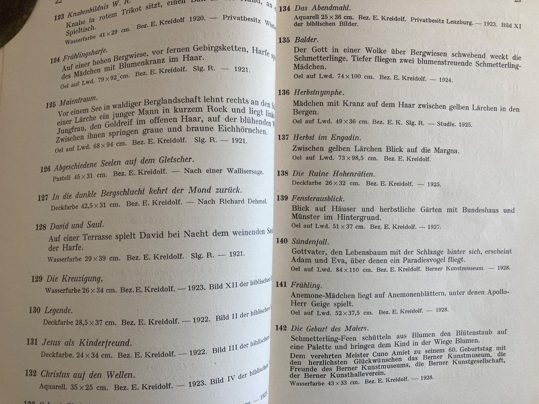 Libri: Werkkatalog Ernst Kreidolf 1933 – Usato da Bolligen venduto da Jerry127 1