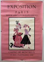 Affiche originale Expo 2 siècles de mode Casino de Montreux