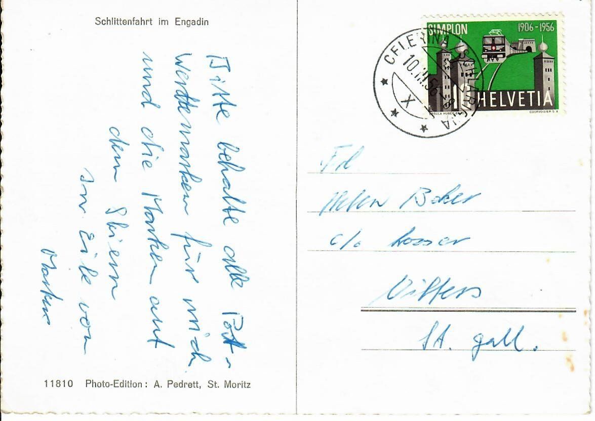Cartes postales: Schlittenfahrt im Engadin – D'occasion à Hochdorf par Ziegel-16 1