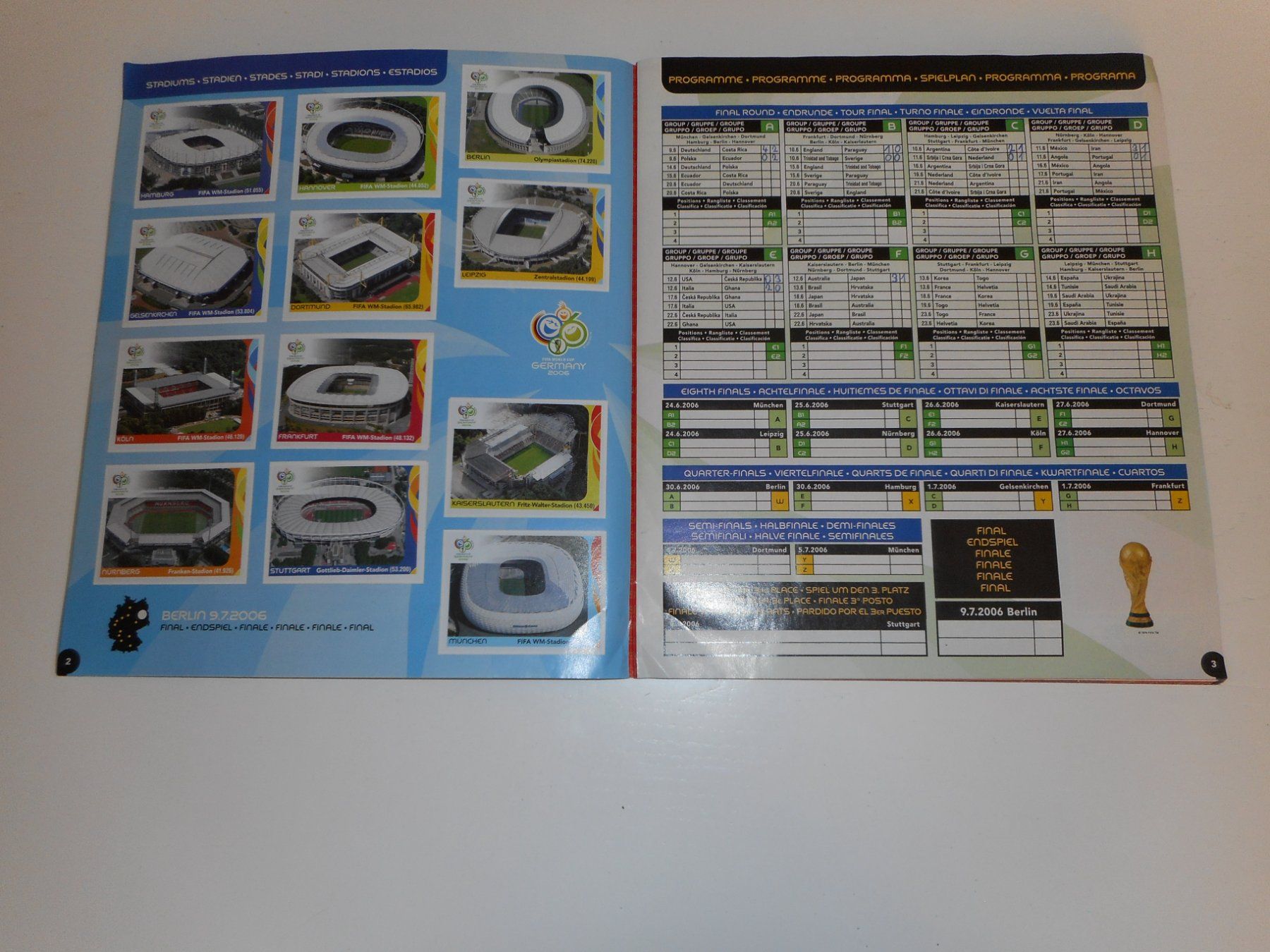 Panini Alben: Panini WM Album Germany 2006 komplett NR. 2 mit Messi – Gebraucht aus Cham von Paniniworld 2
