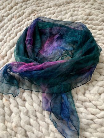 Feines Seidenfoulard 85 x 85 cm vintage