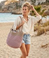 Neue grosse coole stylische Stricktasche / Sommertasche