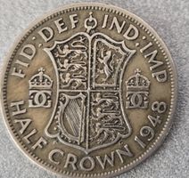 Seltene Half Crown Münze von 1948 - Sammlerstück!