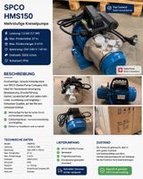SPCO HMS150 Wasserpumpe – 1.3 kW / 37 m Förderhöhe