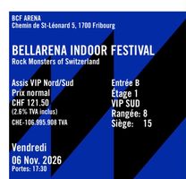 4 billets VIP festival bellarena Fribourg