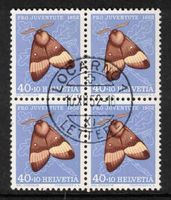 Pro Juventute 1952,  J147 im 4er-Block ʘ