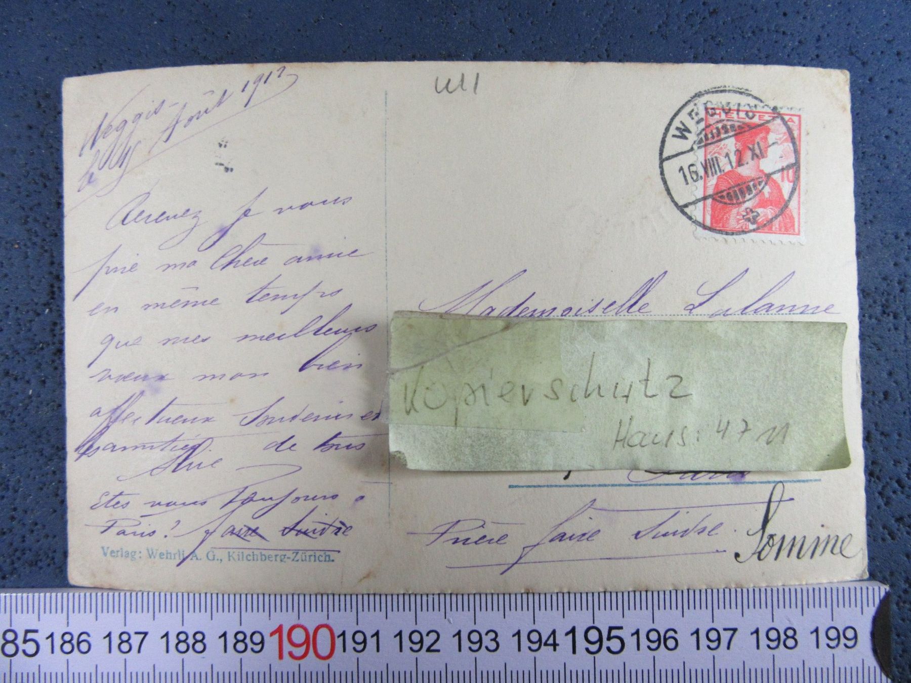 Ansichtskarten: WEGGIS LU AK 1912 BUG – Gebraucht aus Ettingen von Hausi4711 1