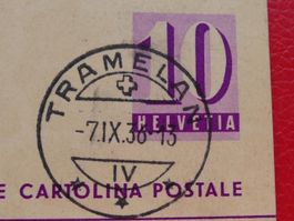 1938: Karte von TRAMELAN (GR) + Beatenberg
