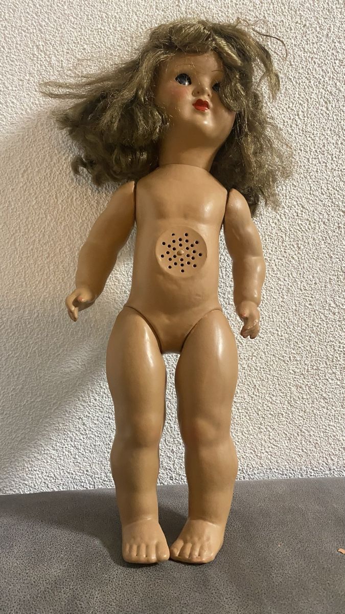 Bambole: Alte Puppe mit Strickkleid ca. 50er Jahre – Usato da Zürich venduto da Timi80 4