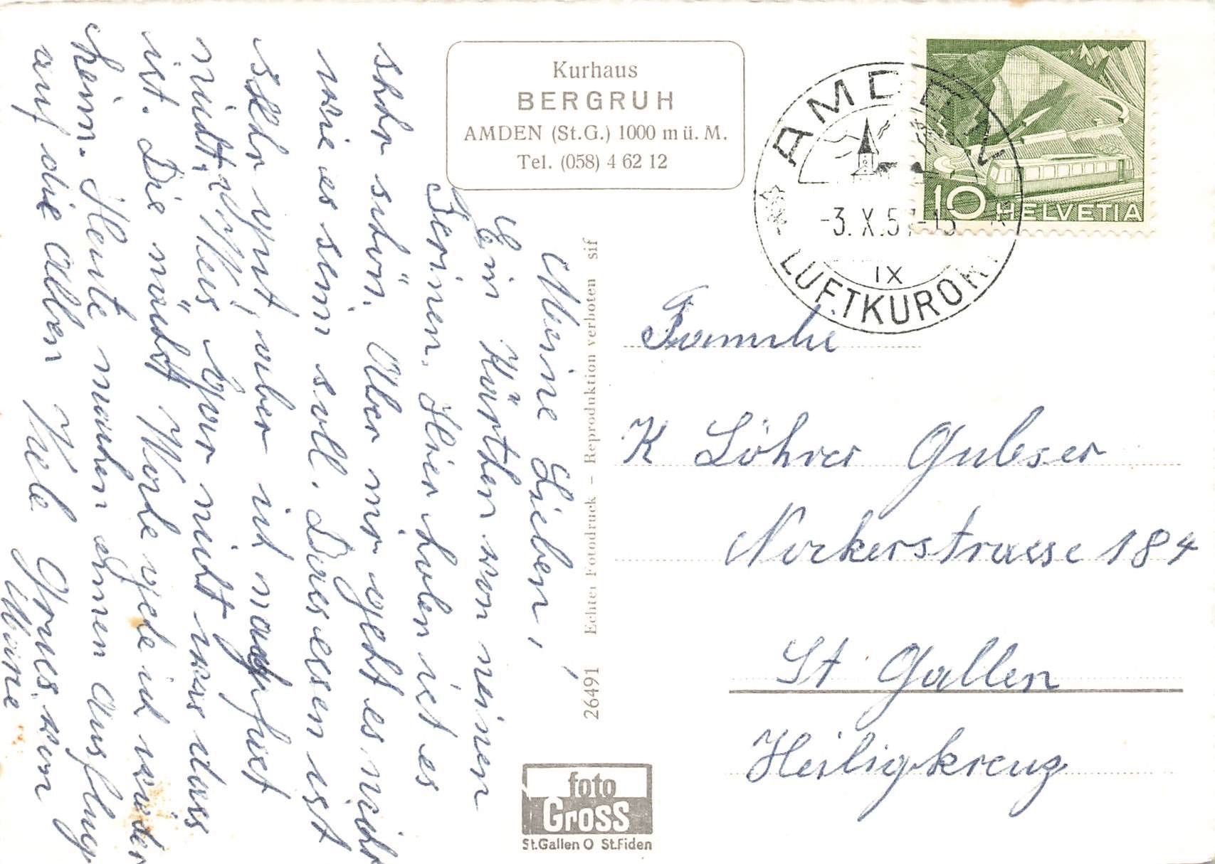 Cartoline postali: Amden G – Usato da Biasca venduto da Blenio71 1