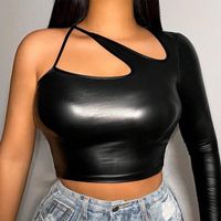 Women's Black Crop-top
