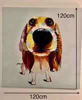Handgemaltes Ölgemälde auf Leinwand Acryl Hund Pop Art