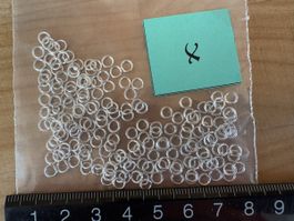 180 Ösen Silber farbig / für Modeschmuck