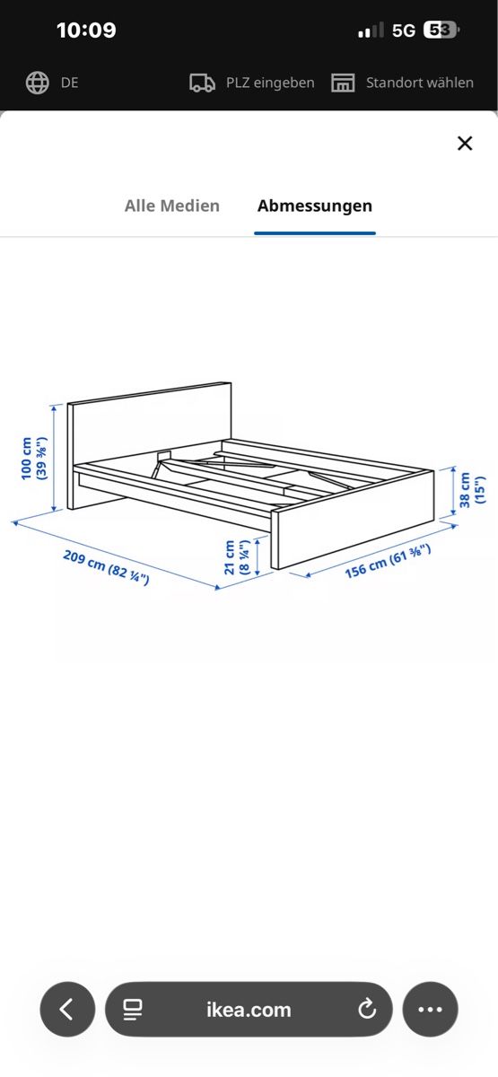 Ikea Letti: Komplettes Bett 140cm Ikea Malm Weiss – Usato da Schönenberg ZH venduto da Fabio_M_03 5
