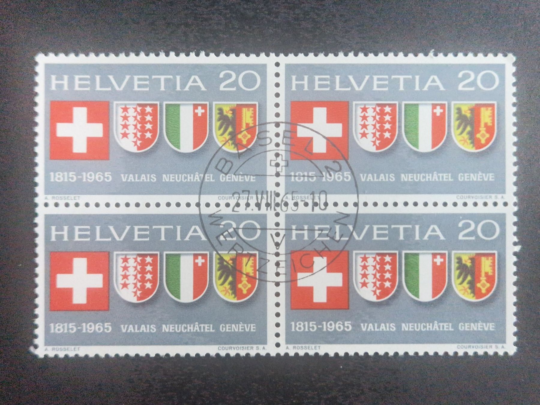 Alle Briefmarken: N° 432   4 block gestempelt  Basel 2 – Gebraucht aus Bouveret von hckoala