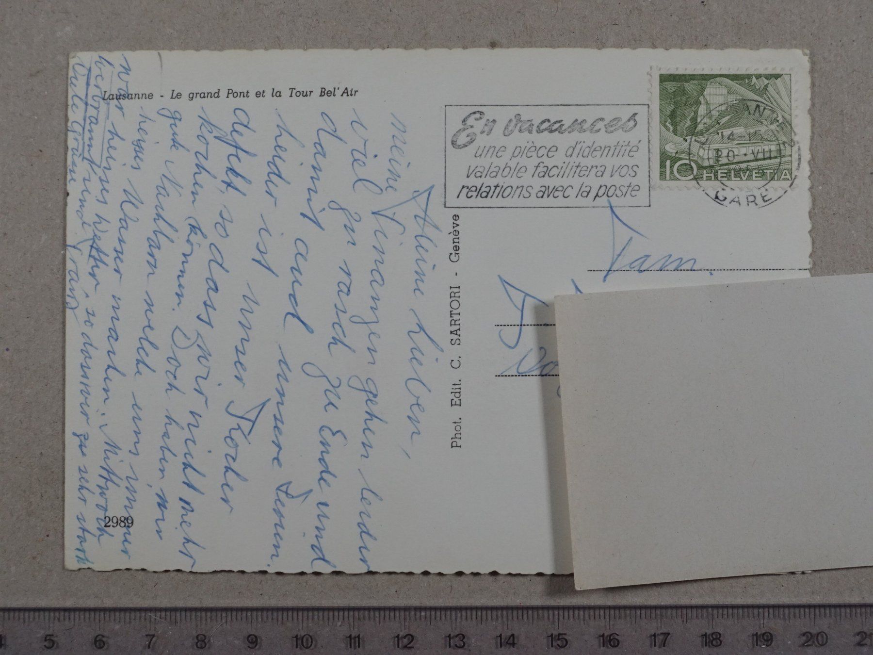 Cartes postales: Lausanne, 1956 – D'occasion à Lenzburg par fh1 1