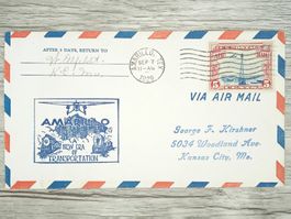 TR77 Enveloppe + Timbre USA 1929 Theme Aviation