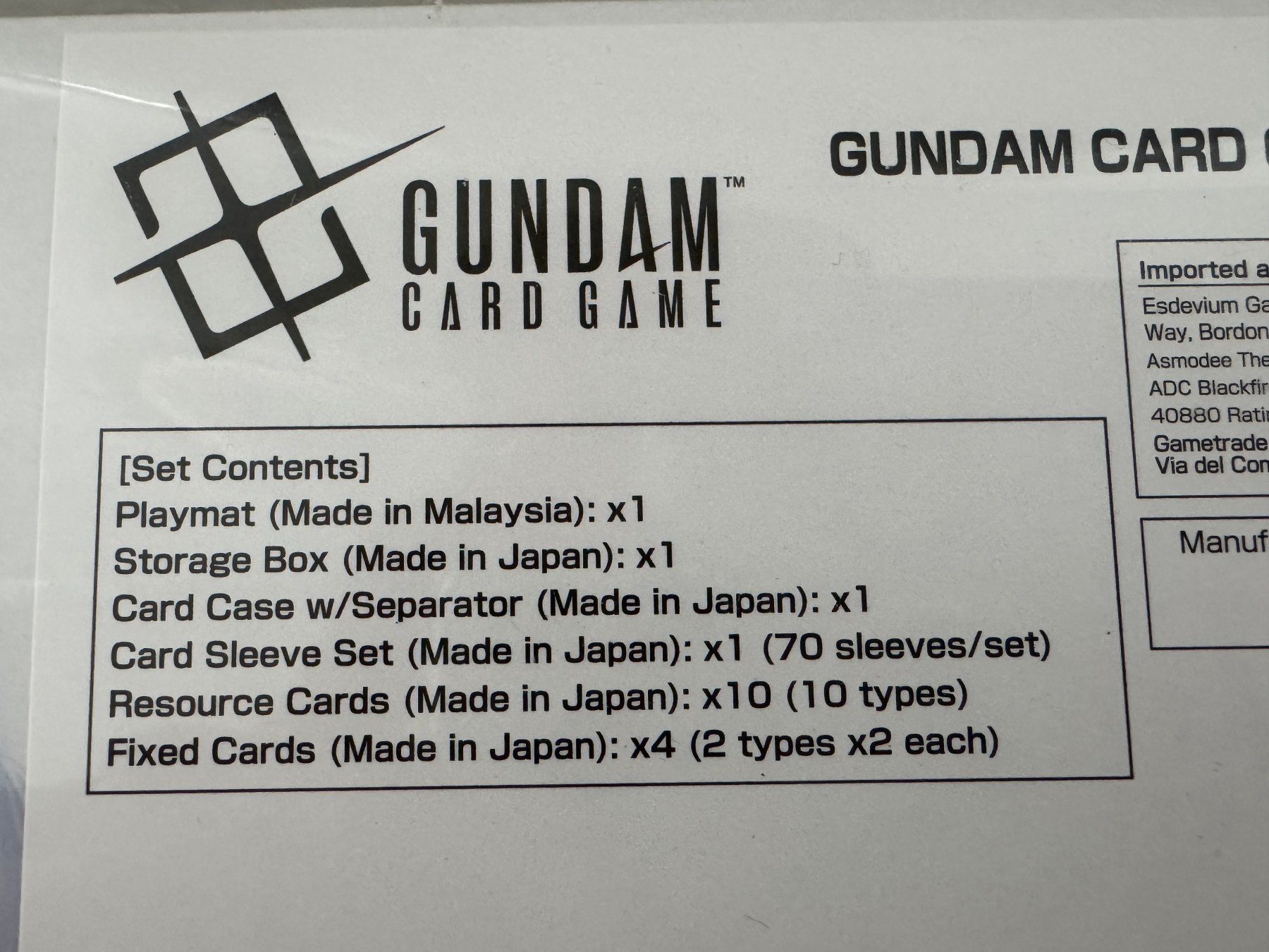Bandai Sammelbilder & Trading cards: Gundam TCG - Premium Accessory Set – Neu und originalverpackt aus Weinfelden von Yenaris 3