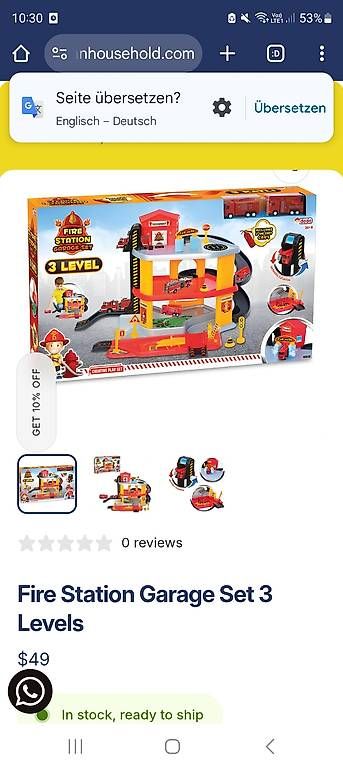 Giocattoli: Fire station Garage-Set / Feuerwehr-Station – Usato da Wuppenau venduto da KThanh