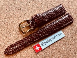 12mm Marken Uhrenband kurz, Uhrenarmband Leder, braun