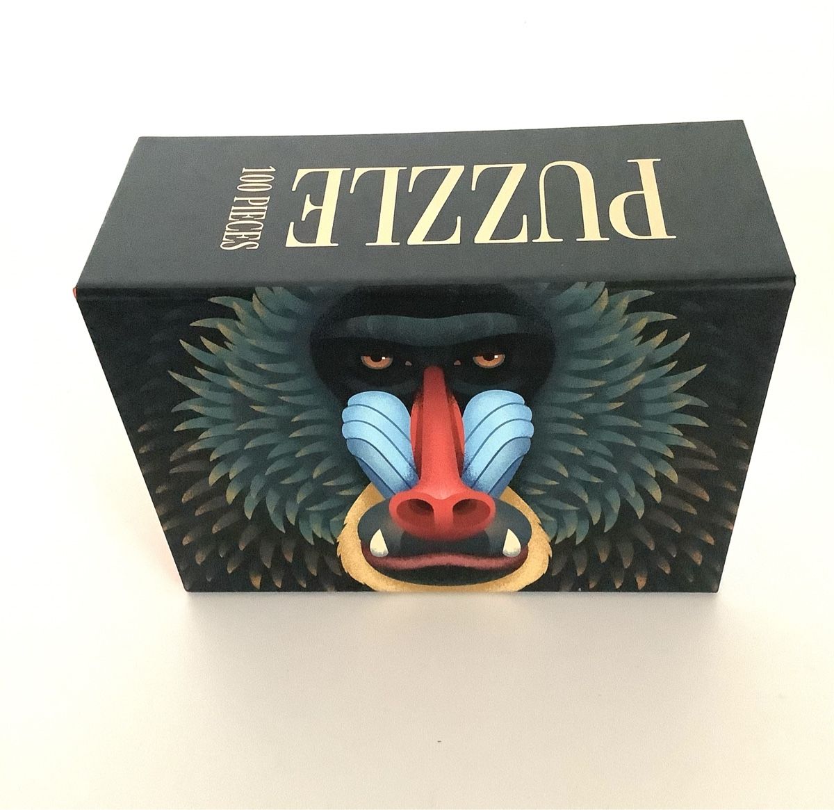 Puzzle: Printworks Puzzle 100 Teile Mandrill Affe Tier – Usato da Zürich venduto da wunderbox1 2